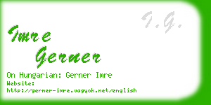 imre gerner business card